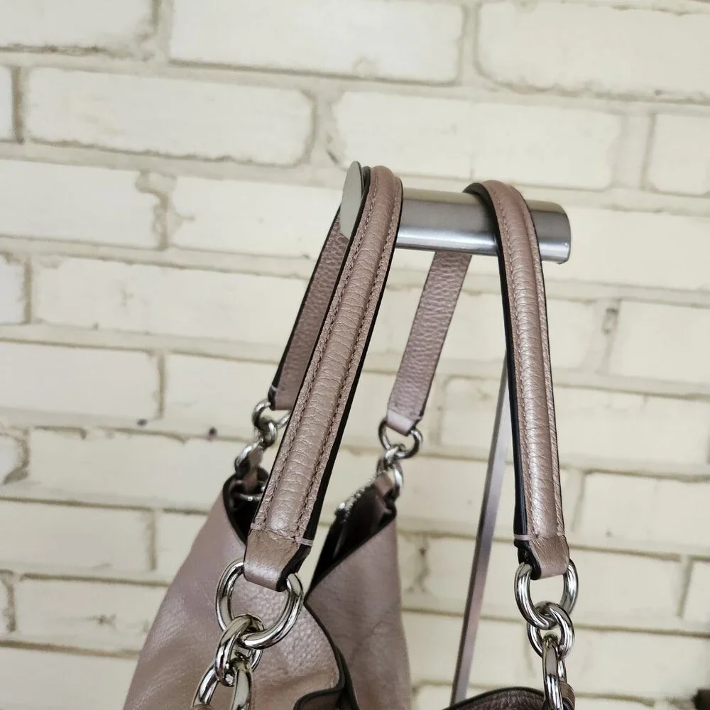 Like New Coach Lexy Gold Leather Shoulder Bag Handbag Purse
